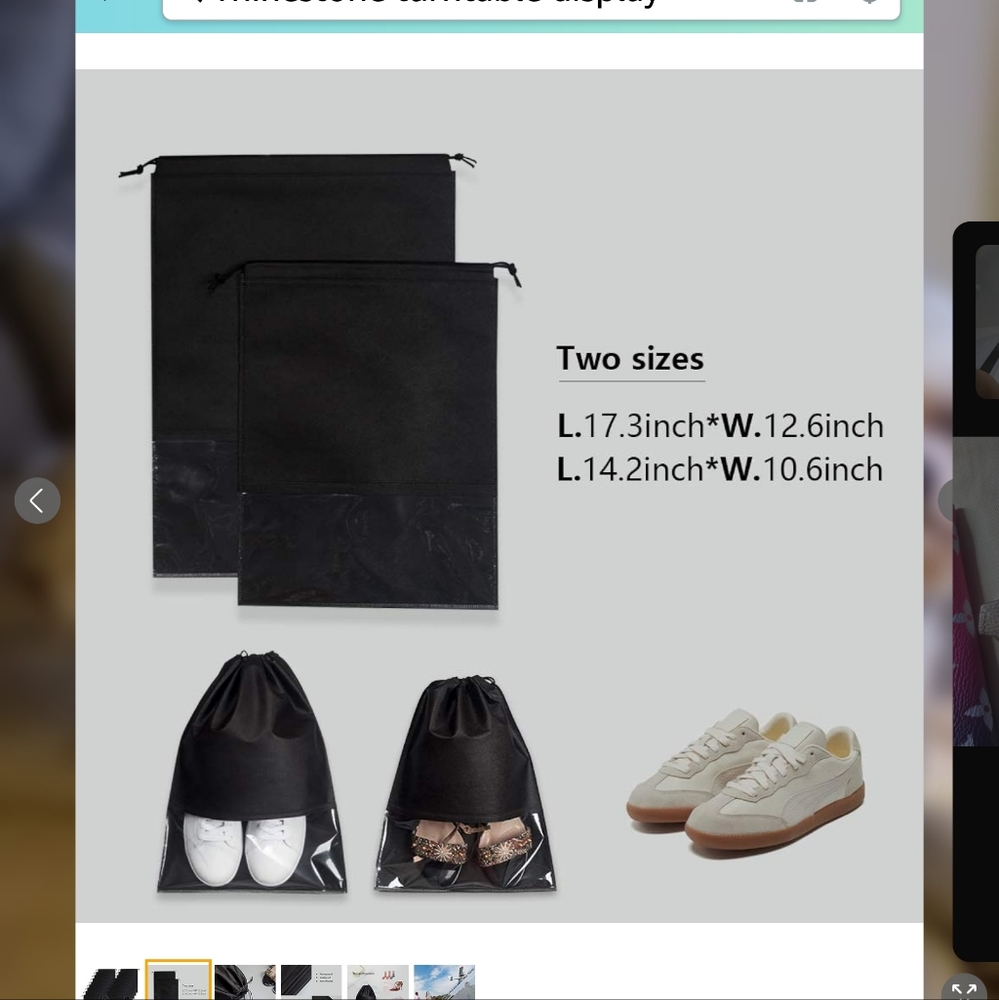 NWT:2- pak SHOE DUST COVERS - Picture 5 of 8